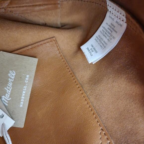 Madewell Piazza Drawstring Leather Crossbody Bag Timber Beam Tan NEW - Picture 13 of 14